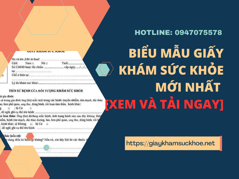 Biểu mẫu giấy khám sức khỏe mới nhất [Xem và tải ngay]