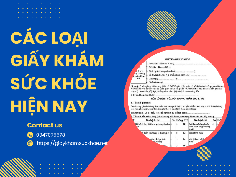 Tổng hợp các loại giấy khám sức khỏe hiện nay
