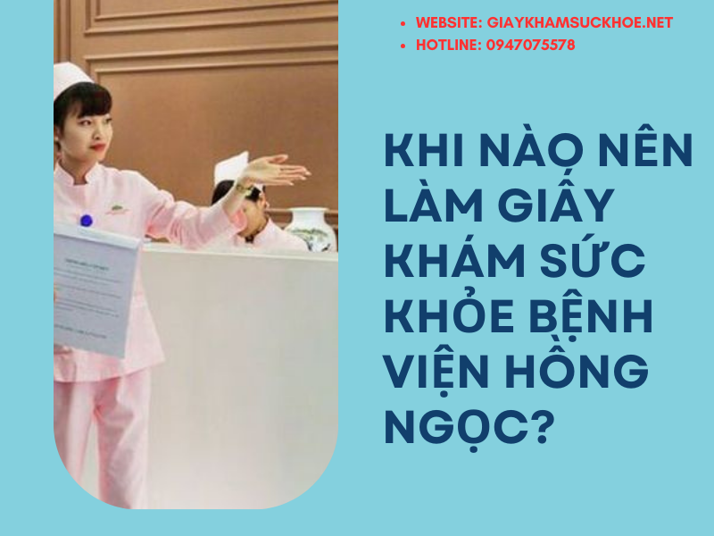 Làm giấy khám sức khỏe bệnh viện Hồng Ngọc giá bao nhiêu?