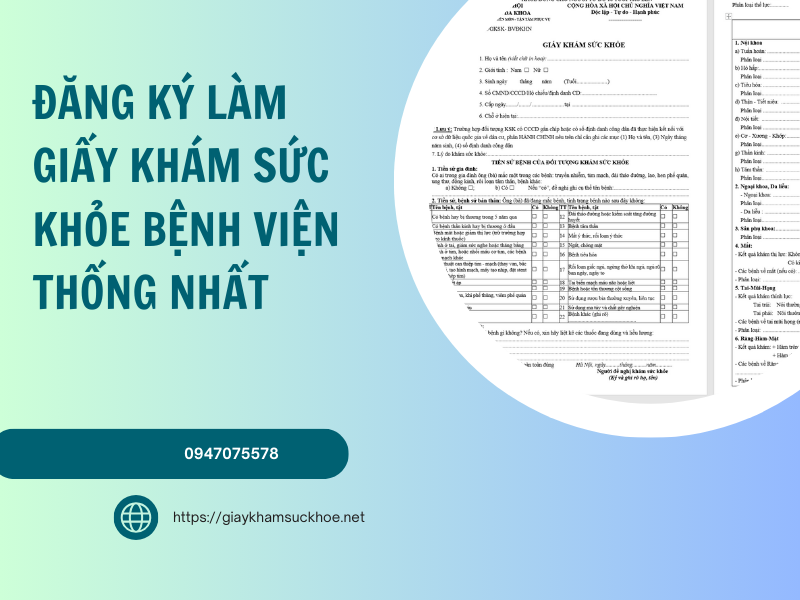 Giấy khám sức khỏe bệnh viện Thống Nhất và những điều cần biết