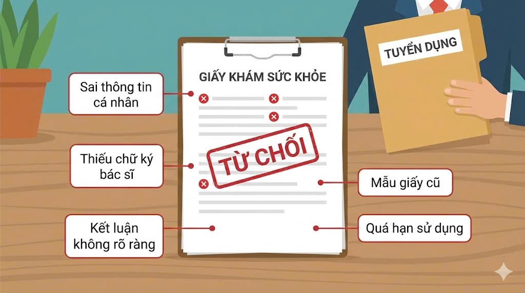 Các lỗi sai phổ biến khi làm giấy khám sức khỏe xin việc