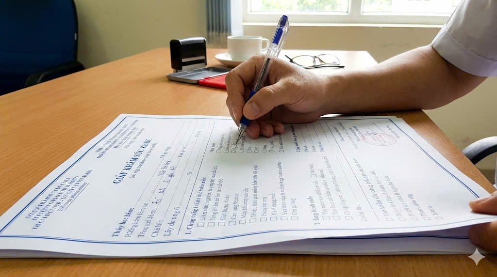 hướng dẫn điền thông tin giấy khám sức khỏe