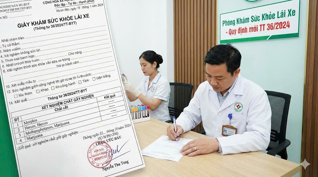 Quy định người ký giấy khám sức khỏe lái xe và xét nghiệm ma túy theo Thông tư 36 2024