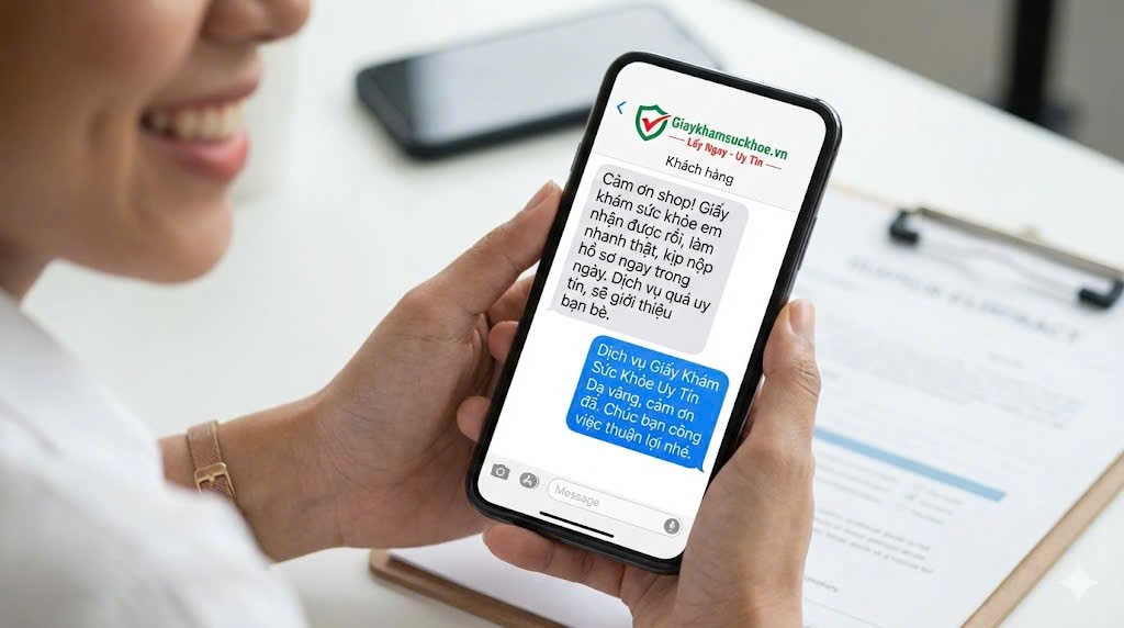 Phản hồi khách hàng sử dụng dịch vụ làm giấy khám sức khỏe uy tín lấy ngay