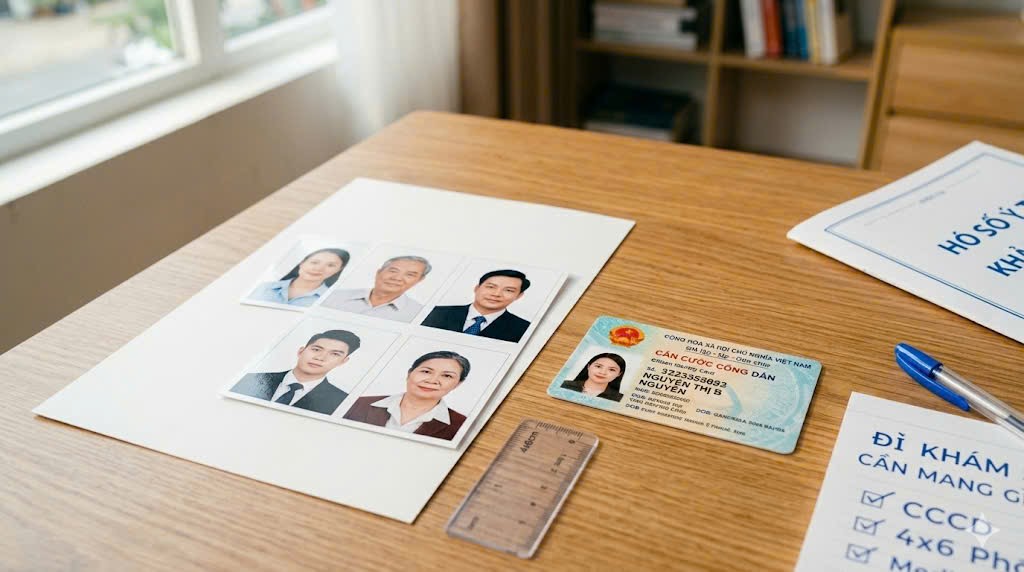 chuẩn bị ảnh thẻ khi đi khám sức khỏe