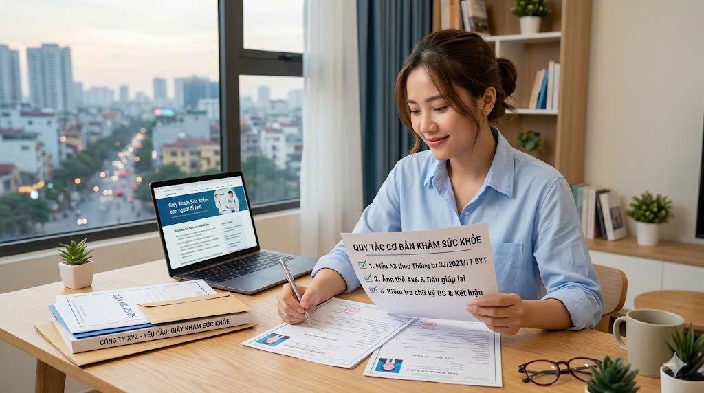 công ty không nói rõ mẫu giấy khám ứng viên hoang mang