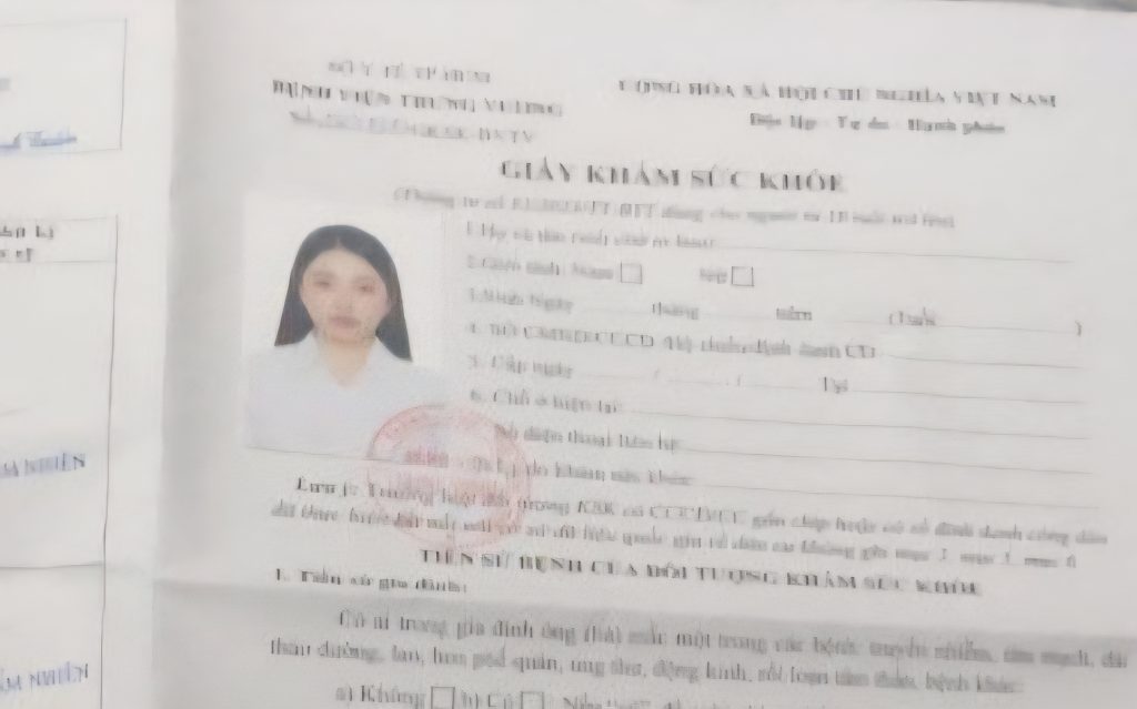 giấy khám sức khỏe bị trả về vì sao