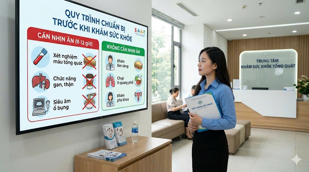 giấy khám sức khỏe có cần nhịn ăn không